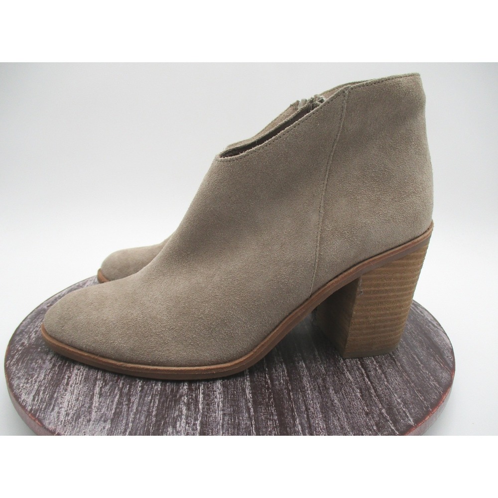Jeffrey Campbell Boots Womens 9 Kamet-2 Suede Ankle Booties Taupe Block Shoes